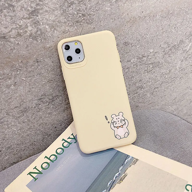 Милый силиконовый чехол для телефона с мышкой для iPhone 11 Pro, мягкий ТПУ чехол для iPhone 7 8 7Plus X XR XS Max Plus, чехол ярких цветов - Цвет: 2