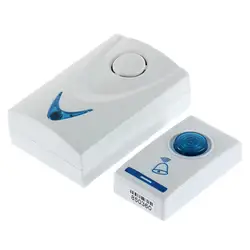 Campainha inteligente de longo alcance sem fio, campainha com controle remoto de longo alcance de 100m, 32 músicas de led