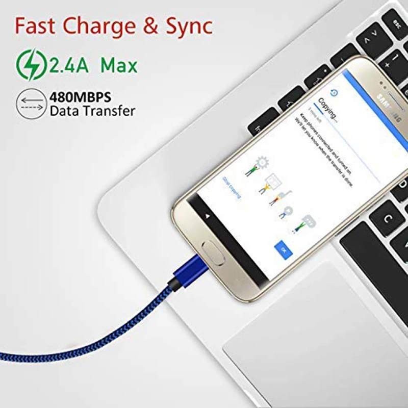 Matein нейлоновый Micro USB кабель a кабель для быстрой зарядки данных для samsung 1 м 2 м 3M нейлоновый цветной кабель USB для мобильного телефона