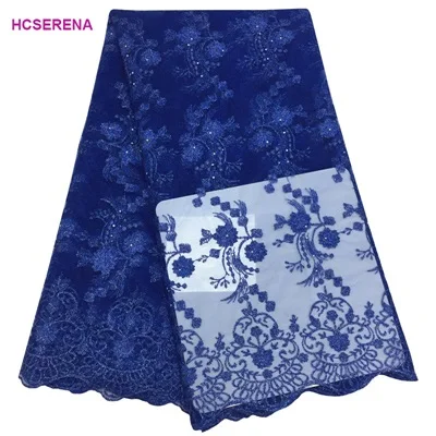 blue(2yards) Промо-акция. 2 ярда/лот по Epacket Высокое качество французский чистая кружевная африканская кружевная ткань для свадебного платья - Цвет: blue(2yards)