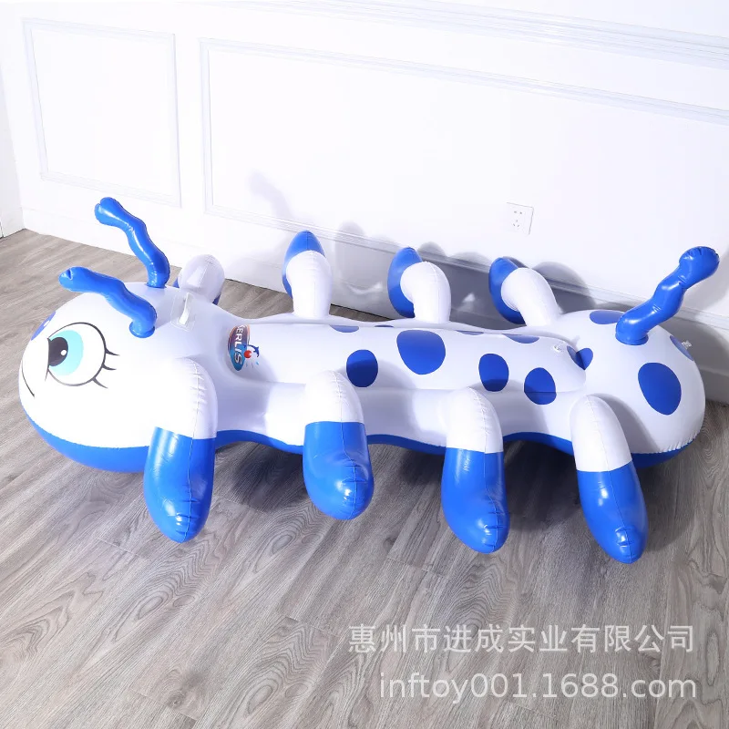 

Factory a Large Amount Production PVC Cartoon Caterpillar Riding Inflatable Children Floating Ride Blowing Adult Overwater Float