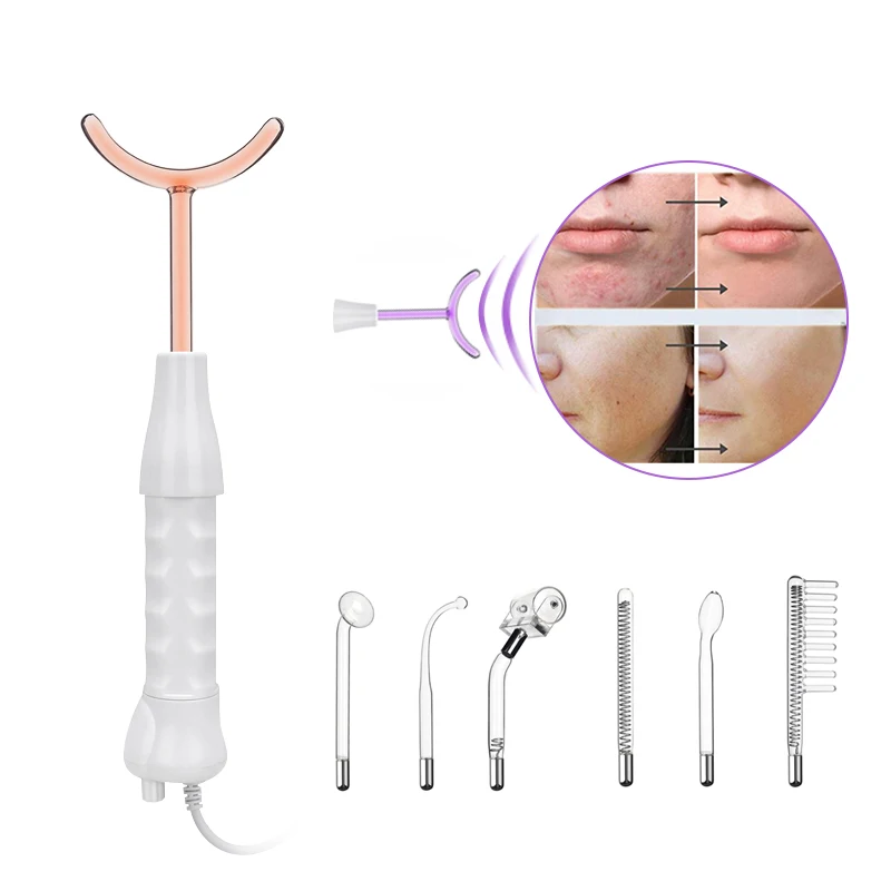 

High Frequency Electrotherapy Facial Machine 7 Wands Tube Anti-age Skin Tightening Beauty Machine Facial Massage Restrain Pores
