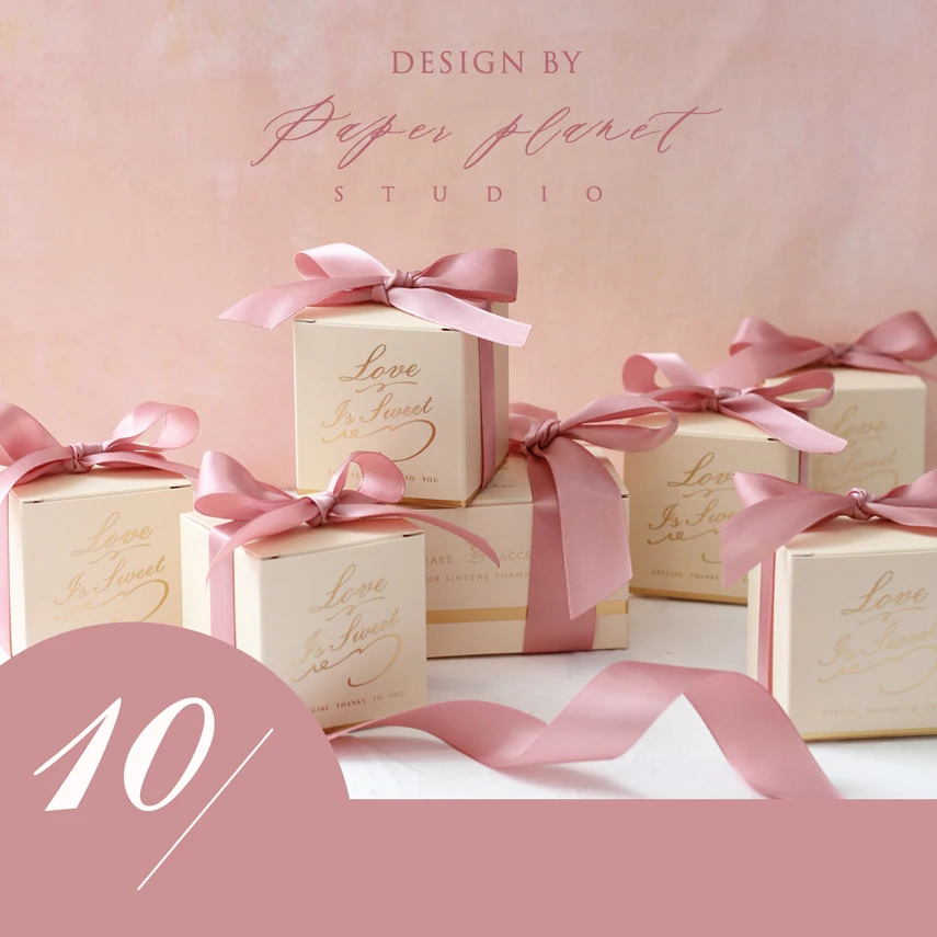 

10/20/50pcs Nude pink small square box wedding candy box Party Boxes Chocolate Candy Gift Baby Shower Birthday Party Decoration