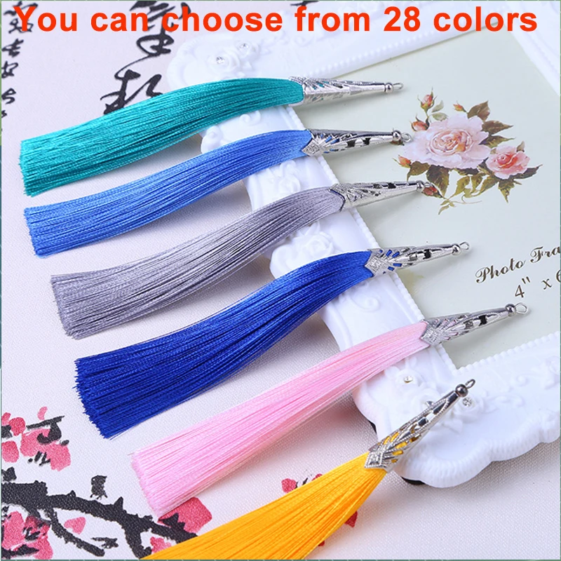 Tassel Fringe Tassel Decoration Tassel Accessories Tassel Trim Mini Tassels Bookmark Tassels 2/5Pcs Silky Elegant Tassels Keychain Handmade Soft Tassel Bulk for Craft Tassel with Loops Jewelry Making Bookmark Charms Decor
