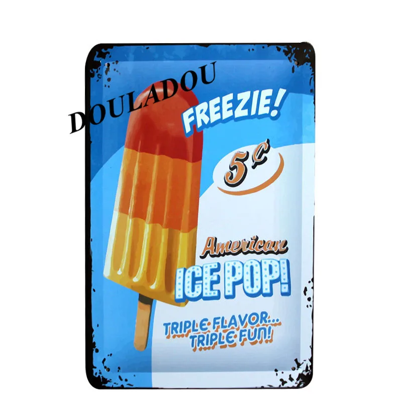 [Douladou] хлебобулочные вкусные сэндвич хот-доги плакат винтажный тисненый металлический оловянный знак стейк дом конфеты магазин стикер на стену 30*20 см