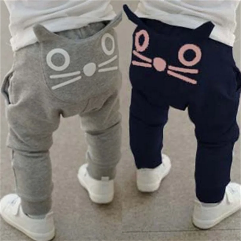 

Spring and Autumn New Girls Leggings Cotton Boys and Girls Casual Pants 2 Color Children's Sports Trousers Harem Pants