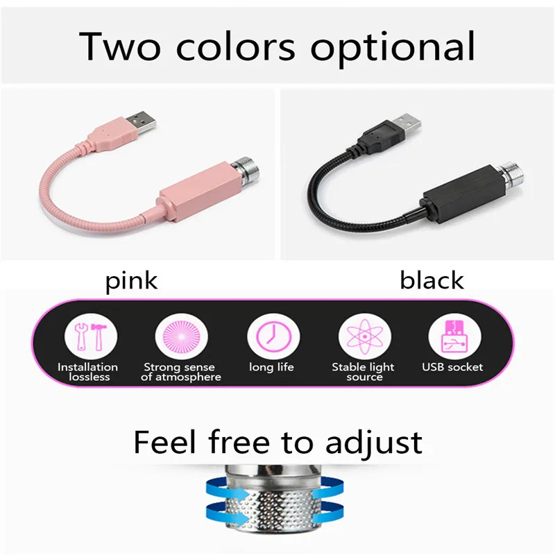 CARCTR Автомобильная атмосферная USB звездное небо лампа украшение интерьера звезда