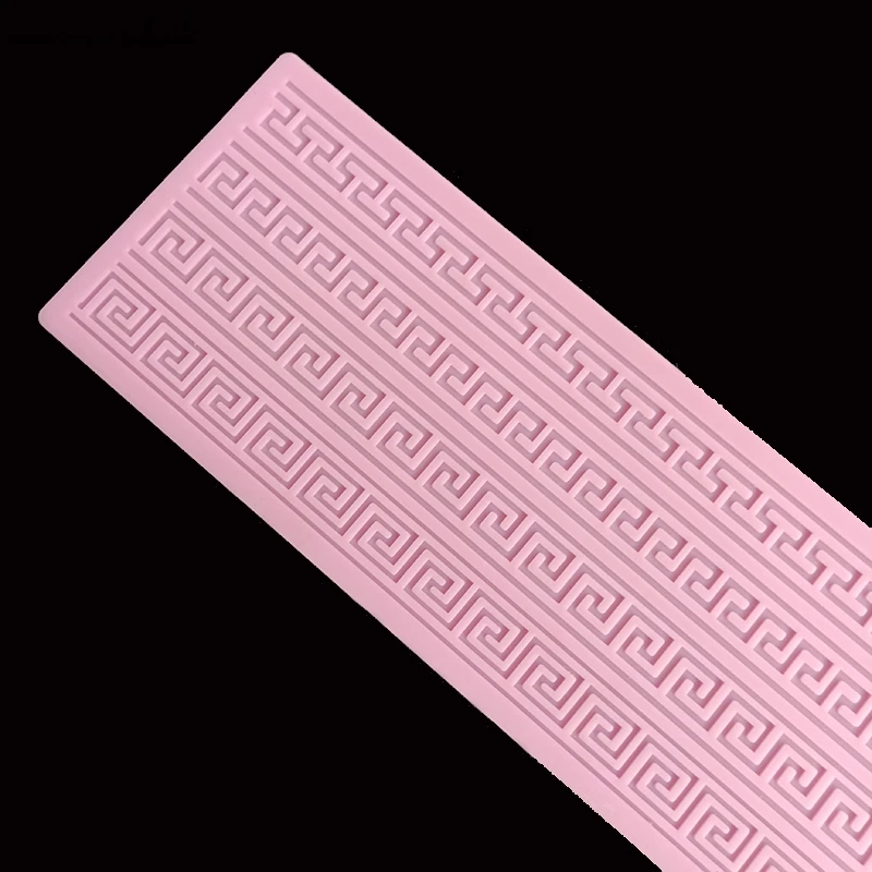 minsunbak Grid Cake Lace Mat Strip Lace Silicone Mould Cake Edge Decoration Tool Sugar Craft Embossing Mould
