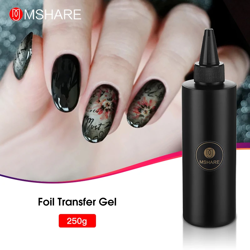 MSHARE Nail Foil Transfer Gel Nails Adhensive Transfering Glue Foil Sticker  - AliExpress