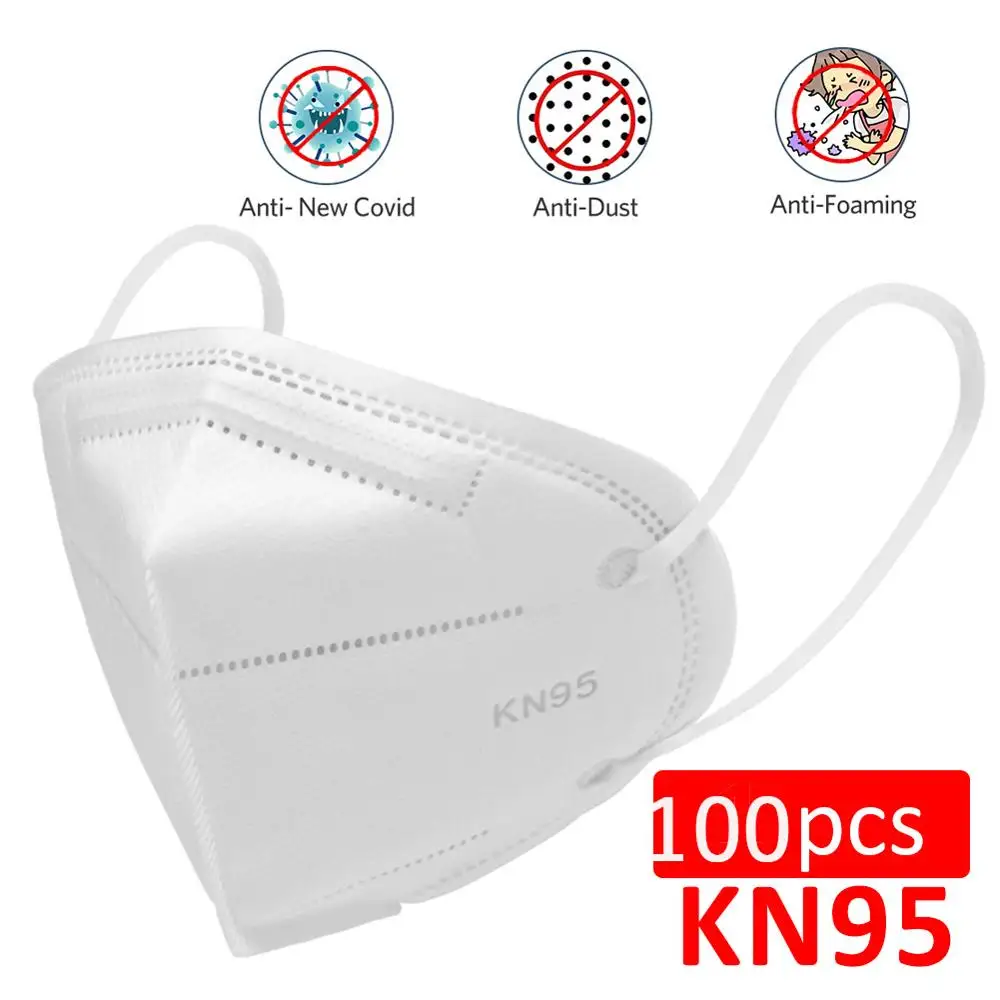 

100/200pcs KN95 Protective Mask Face Mask Personal Protection Equipment Nonwoven Dust Mask PM 2.5 Anti Bacteria N95 Mouth Mask