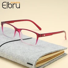 Elbru с защитой от УФ-светильник градиентные очки для чтения Для женщин Для мужчин полный кадр очки при дальнозоркости, устройство для чтения+ 1,0 1,5 2,0 2,5 3,0 3,5 4,0