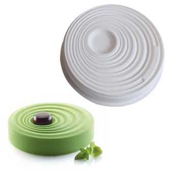 

Round Water Wave White Mousse Silicone Mold Mousse Cake Silicone Mold