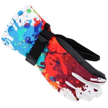 Лыжные перчатки противоскользящие износостойкие водонепроницаемые ветрозащитные флисовые зимние Мотоциклетные Перчатки