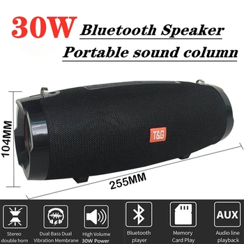 

30W Bluetooth Speaker Portable Sound Column Outdoor Waterproof Subwoofer Music System Center With FM Radio AUX USB TF Boom Box