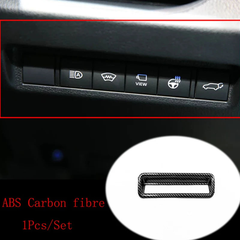

Наклейка для отделки, аксессуары для стайлинга автомобилей, LHD ABS для Toyota RAV4 2019 2020, автомобиль, левый Средний контрольный, декоративная крышка коробки
