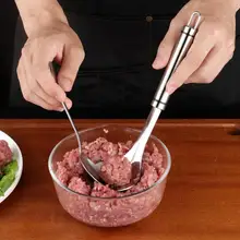 Нержавеющая сталь антипригарный Meatball клип DIY приспособление для приготовления мяса рыбы плесень ложка кухонный гаджет