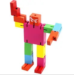 Деревянный Кубик Рубика робот Сделай Сам деревянная развивающая игрушка для взрослых детей креативный подарок на Новый год
