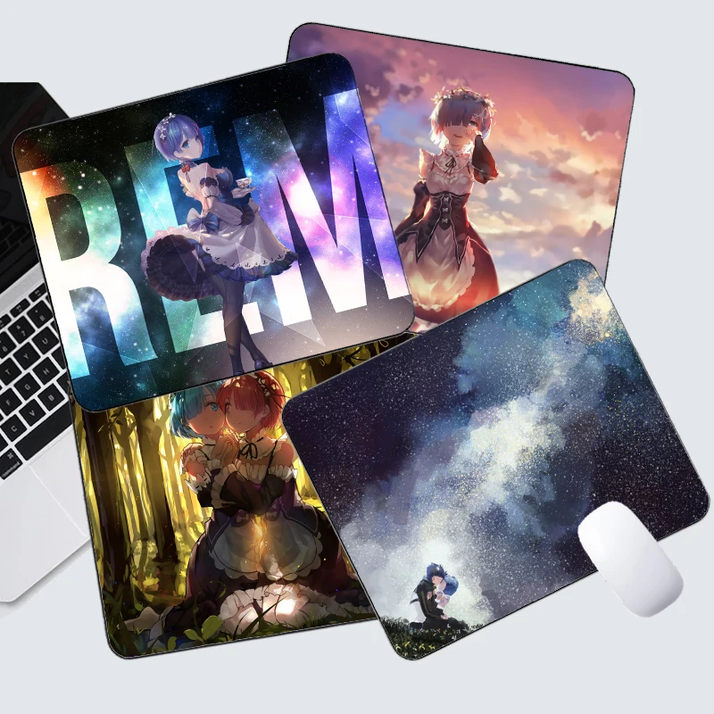 Re Zero Ram Rem Anime Mouse Pad Natural Rubber Creative Cute Mause Pad Waterproof Office Desk