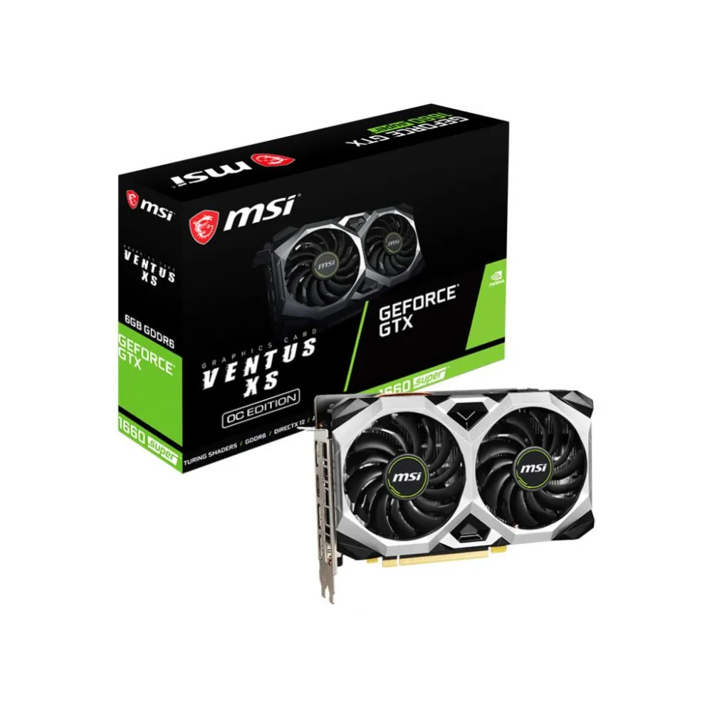 Видеокарта MSI GeForce GTX 1660 SUPER™ VENTUS XS OCV1 PCIE16 6GB 1815МГц 14 Гб/с 192-bit GDDR6 | Компьютеры и офис