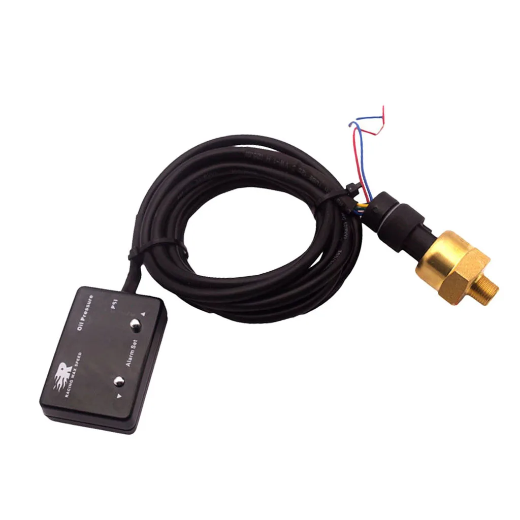 2x1. 3x0. 5in красный светодиодный электронный датчик давления масла 0~ 120PSI датчик 12v