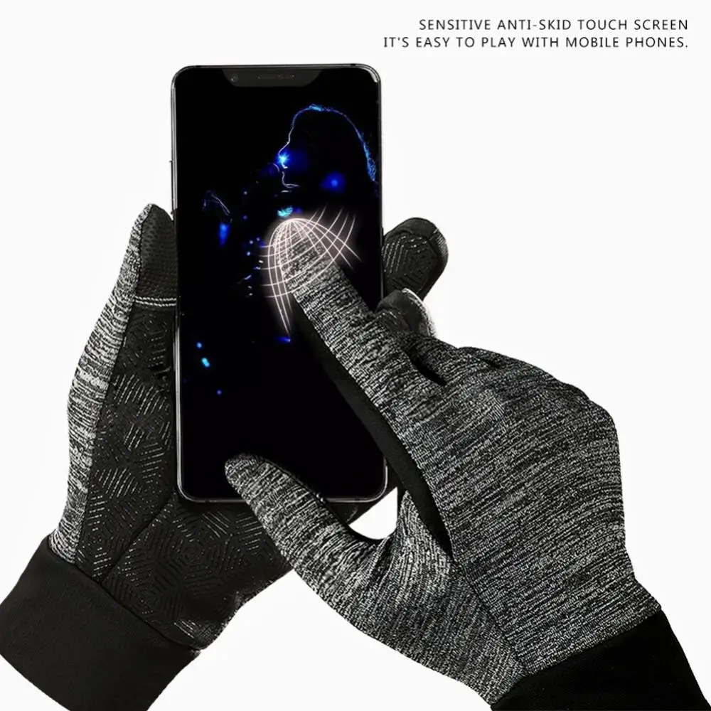 NEW Men Women Windproof Simulated Soft Warm Mens Skiing Gloves Outdoor Sports Touchscreen Winter Bicycle Bike Cycling Gloves