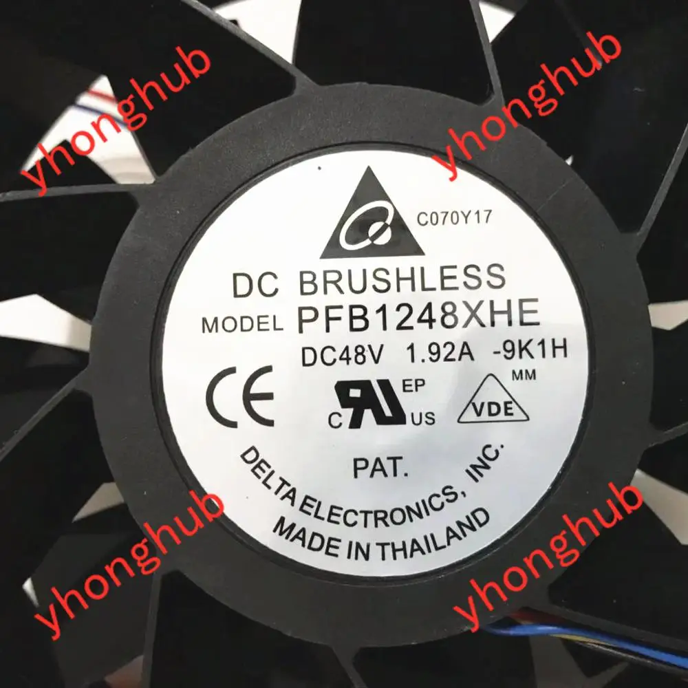Вентилятор охлаждения сервера Detla Electronics PFB1248XHE 9K1H постоянный ток 48 в 120 А 120x38 мм 4