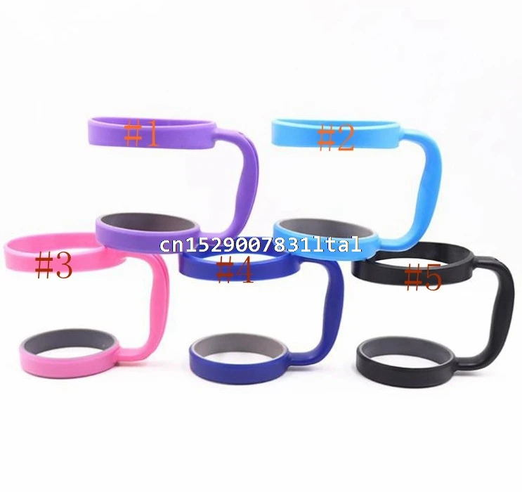25pcs 8color New Hot Cups Holder Plastic Cup two ring handle 30oz umbler Handle Fit for Cup Mugs 30oz two ring handle