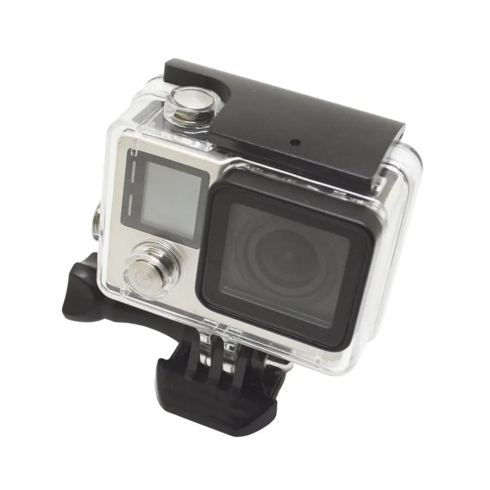 Black CNC алюминиевый сплав задняя дверь замок-пряжка для GoPro Hero 4 3+ стандартный чехол для камеры крепление Go Pro Hero 4 аксессуар для камеры - Цвет: Black
