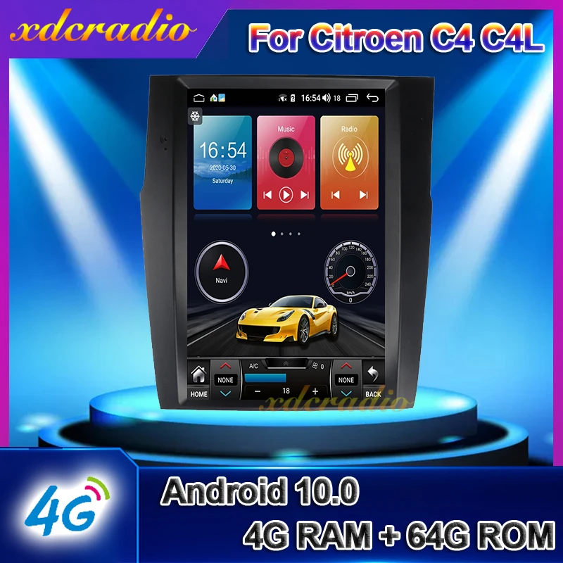 Xdcradio вертикальный экран Tesla Style 12,1 ''Android 10,0 для Citroen C4 C4L DS4 автомагнитола GPS навигация автомобильный Dvd-плеер 4G