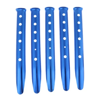 

5pcs/set 12 inch Aluminum Alloy Camping Hiking Beach Tent Pegs Stakes Nails Fits Sand/Snow Soft Ground