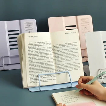 

2020 New Morandi Adjustable Metal Reading Book Holder Bookend Support Document Stand