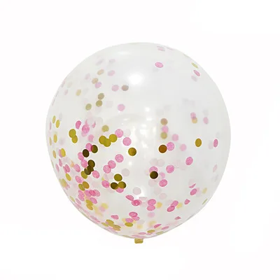 10 шт розовое золото с пайетками конфетти латексные шары Свадебные украшения для дня рождения Детские праздничные шары - Цвет: gold and pink pieces