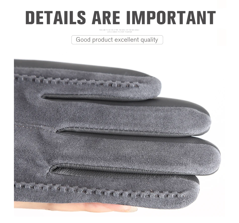 Colored Suede women's leather gloves,warm winter gloves,High-end leather gloves women,winter sheepskin women's gloves-2007