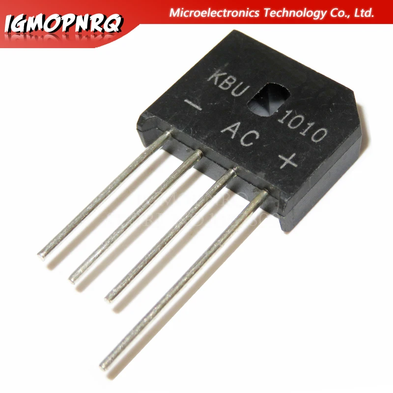 10 шт. диодный мост-выпрямитель KBU1010 KBU-1010 zip 10A 1000V новый оригинальный | Электронные