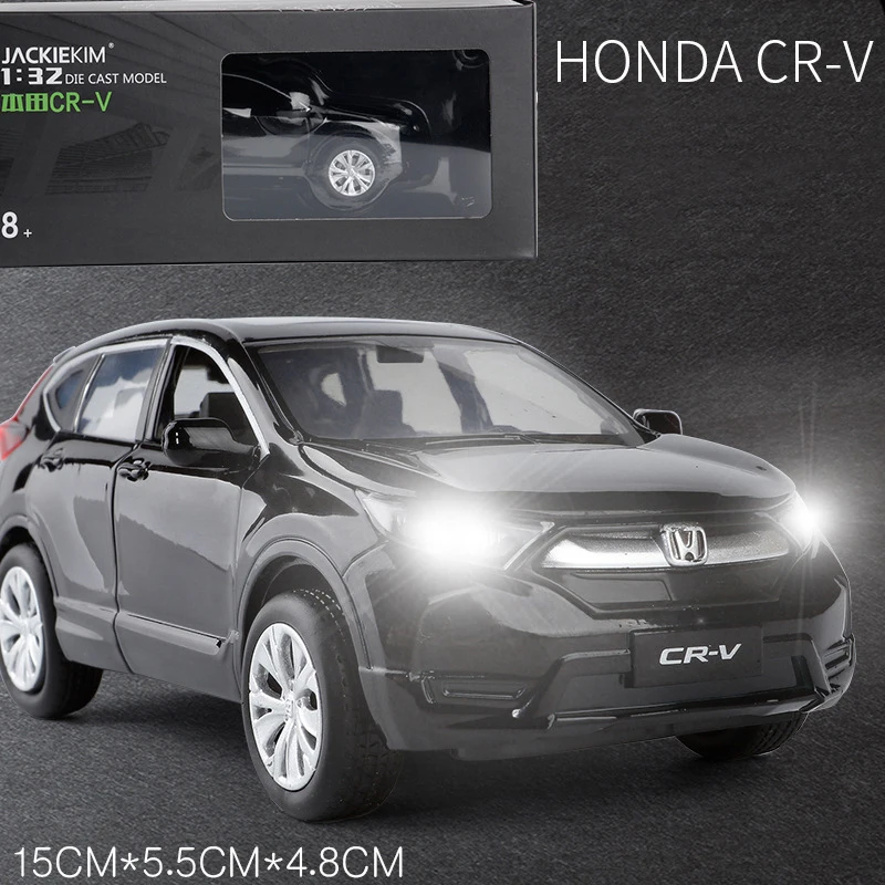 1:32 15 см Honda CRV литая под давлением масштабная модель автомобиля игрушки высокая имитация Вытяните назад металлические модели 6 дверей открываются со звуком светильник