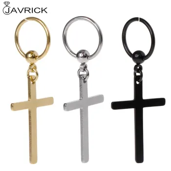 

1pc Punk Earrings Cross Pendant Dangle Women Men Charms Jewelry Female Male Fashion Personality Gifts Brincos Buckle