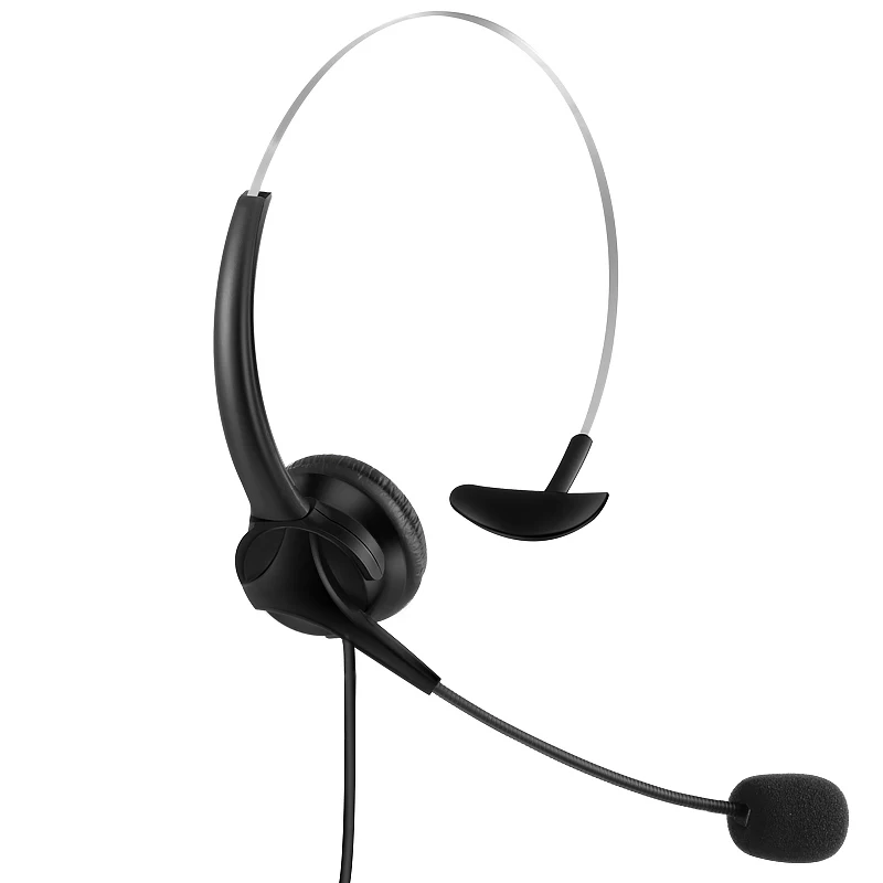 Telephone Headset Call Center Operator USB Corded Offical Headphone with Mini for Computer Laptop PC