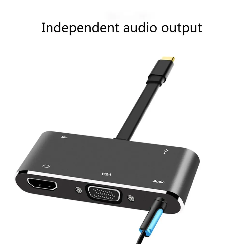 Usb 3,1 тип-c для Hdmi/Vga/Usb/Pd кабель для ноутбука с hd-монитором тип-c для Hdmi/Vga/Usb/Pd кабель