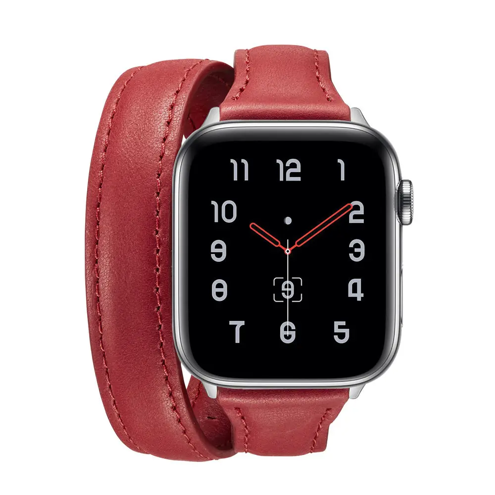Двойной тур ремешок для Apple Watch iWatch 40 44 мм 38 42 мм очень длинный ремешок из воловьей кожи браслет для серии 5 4 3 2 1 ремешок для часов