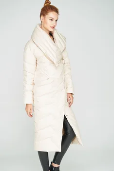 

S-3XL Plus size 90% duck down warm fluffy down Parkas coat femle winter long Asymmetric style thicker warm down jacket