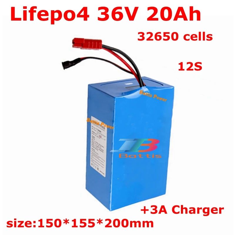 Е-байка 36В 20AH Lifepo4 батарея 12S4P е-байка 36В 32650 аккумулятор+ 3A Зарядное устройство для Е-байка 36В 800 Вт 720 для трицикла и электрического велосипеда UPS E-мопеда велосипеда