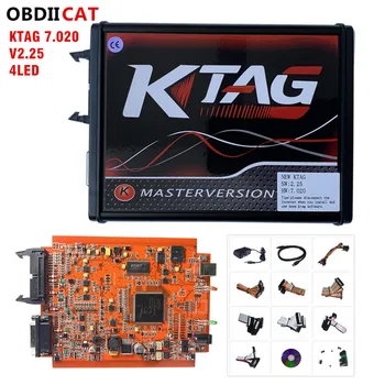 

Fast Ship RU/ES/UA Quality A+ V2.53 KESS V5.017 V2 KTAG V7.020 V2.25 4 LED No Token ECU Upgrade Programmer OBD2 Manager K-TAG