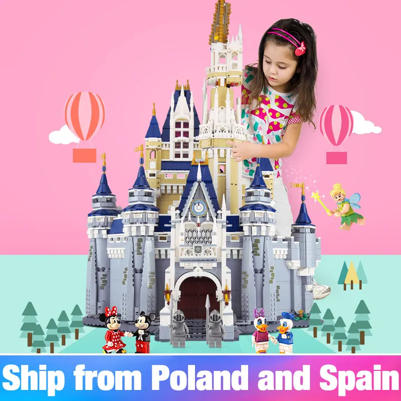 

16008 Cinderella Princess Castle City set Model Building Block Kid DIY Toy Funny Birthday Compatible lego 71040