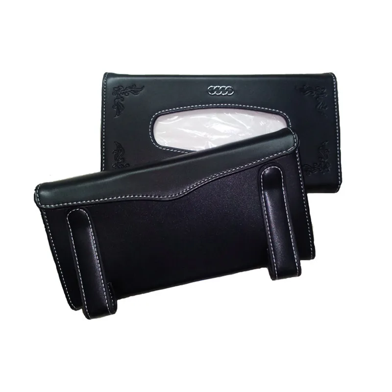 

Creative College Style Baffle Car Tissue Cover with Car Logo Pressure Printed Car Mounted Tissue Box Clip Car Paper Extraction B