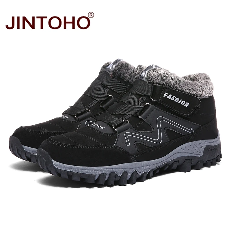 JINTOHO, зимние кроссовки для мужчин, уличная спортивная походная обувь, теплые походные ботинки, зимние дешевые спортивные кроссовки, зимняя обувь