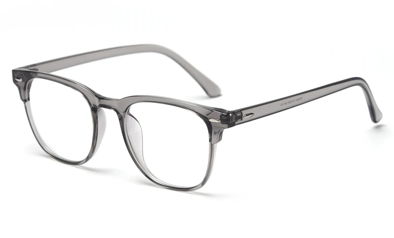 Женские очки с заклепками Peekaboo tr90, ретро оптический ультра-светильник, очки, защитный синий светильник для мужчин, Прямая поставка - Цвет оправы: grey with clear