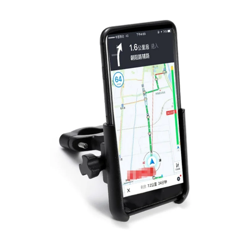  Aluminium Legierung Fahrrad Handy Halter Steht Anti-slip Motorrad Lenker Rückspiegel Telefon GPS Ha