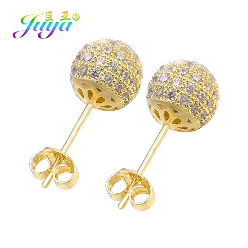 Милые круглые корейские серьги Juya Ali Moda в стиле диско шар роскошные аксессуары