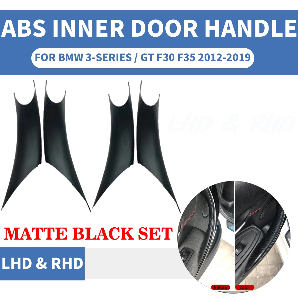 F30 GT inner door handle Matte Black set