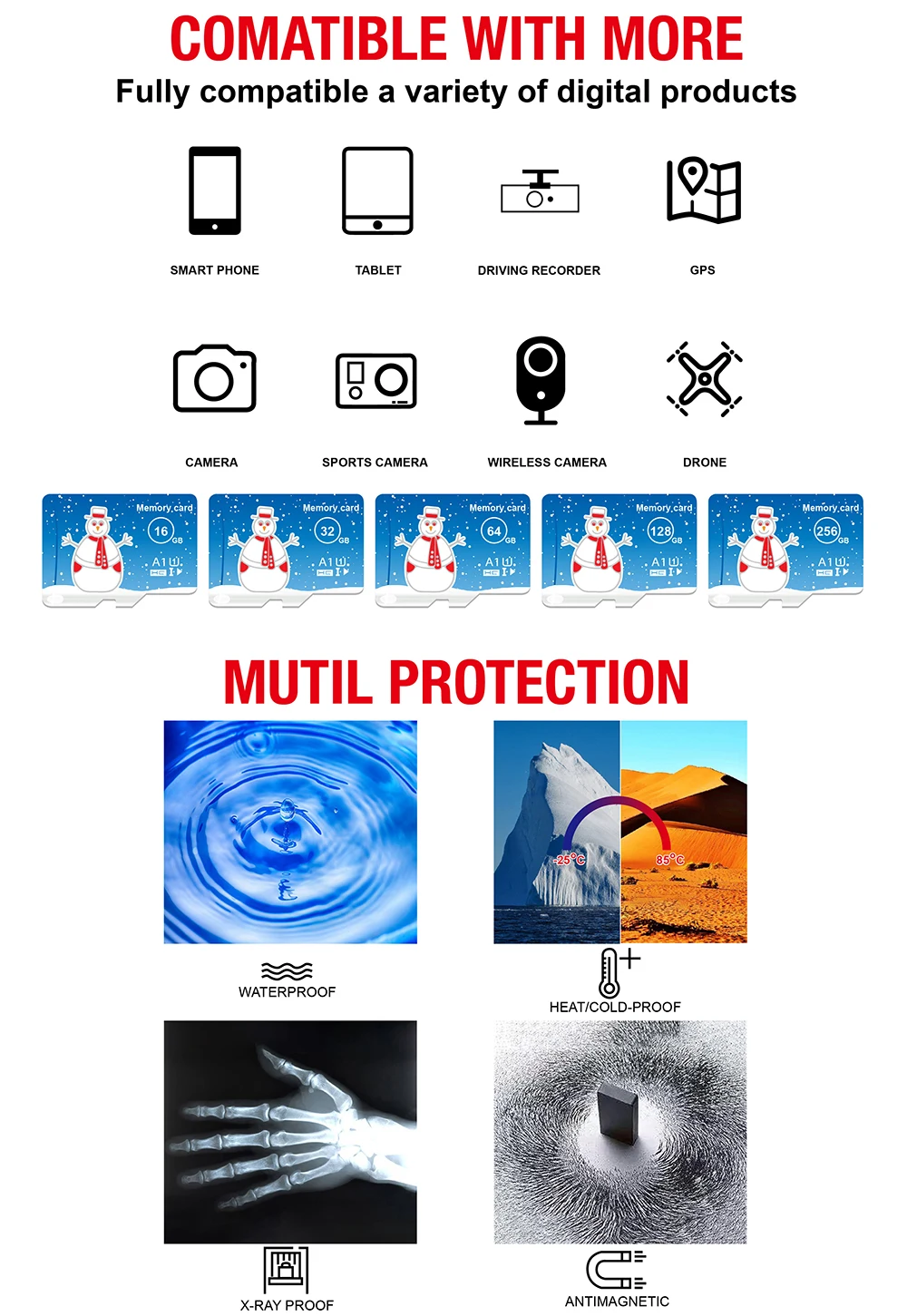 Карта Micro SD класса 10 16 ГБ 32 ГБ Micro SD HC карта памяти 8 ГБ 4 ГБ MicroSD карта UHS-I TF карта SD карта 64 Гб 128 Гб